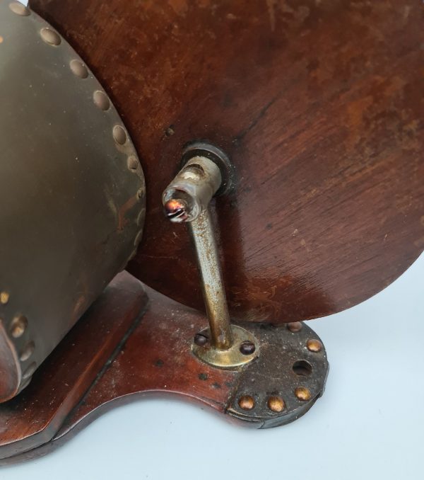 Antique English 19th Century Mahogany and Copper Mechanical Fire Bellows