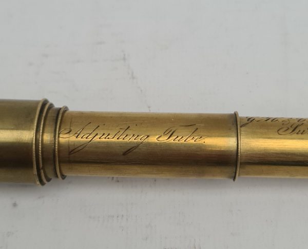 Antique Brass Four Draw Telescope Inscribed G. H. and C. Gowland of Sunderland