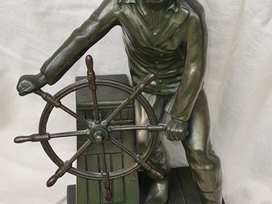 After Model By Leonard Craske (American 1882 - 1950), A Bronze Figures Of Ship Captains, Manufactured By The Jennings Bros. Mfg. Co