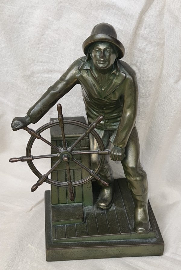 After Model By Leonard Craske (American 1882 - 1950), A Bronze Figures Of Ship Captains, Manufactured By The Jennings Bros. Mfg. Co