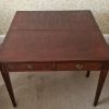 Georgian Side Table or Tea Table. Two front drawers with stringing. Stringing and inlay border to top of the table.